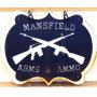 Metal dlb side 40x33.5 Mansfield Arms & Ammo sign