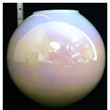 Cambridge white iridescent sphere vase