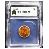 Graded MS66 1948S Lincoln wheat penny