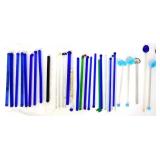Lot of glass drink stirrers