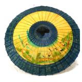 Asian decorator umbrella with cranes scene