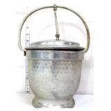 Vntg Chromwell hammered aluminum ice bucket