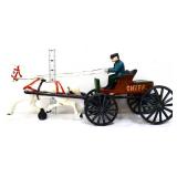 Cast iron Police Chief wagon w/ horse