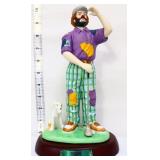 Emmett Kelly 10in Golfer clown figure