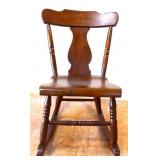Vintage plank bottom child size rocker