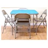 5 piece vintage card table set
