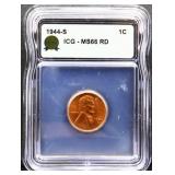 Graded MS66 1944S Lincoln wheat penny