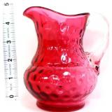 Cranberry coin dot 4.5in pitcher