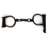 Pair cast iron handcuffs with key