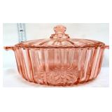 Vintage pnk depression candy dish