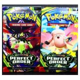 2 sealed Pokemon Perfect Order booster packs