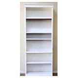 White farmhouse bookcase