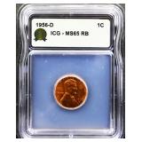 Graded MS65 1956D Lincoln penny