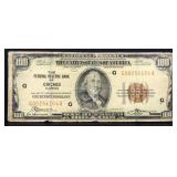 1929 Federal Reserve Of Chicago $100 note