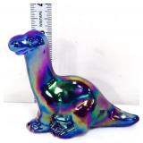 Fenton blue carnival dinosaur figure