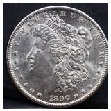 1890S Morgan silver dollar