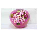 Fenton plum raspbery hand painted ginger jar
