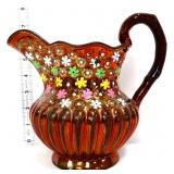Vintage copper lustre 6in pitcher