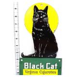 Porcelain 5.75x10 Black Cat Cigarettes sign