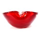 Murano red core ashtray