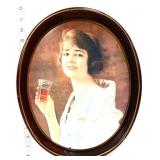 Vntg metal Coca Cola oval tray