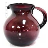 Amethyst 9in glass pitcher
