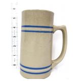 Vintage 6in stone blue band mug