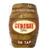 Vntg 12in Genese Beer barrel wall sign
