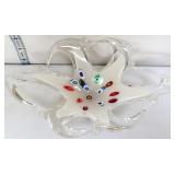 Art glass Millefiori starfish hand blown bowl