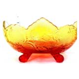 Vntg amberina flash banana bowl