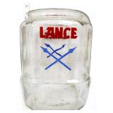 Vntg glass Lance counter top jar no lid
