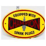 Cast iron 11.5x7.5 Champion Spark Plugs plaque