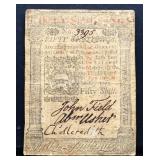 1773 Pennsylvania 50 shillings colonial note