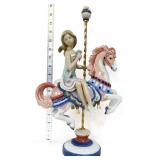 Lladro Girl On Carousel Horse figure, retired