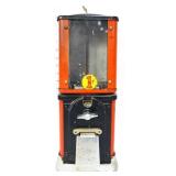 Vtg 1 cent gum machine with key