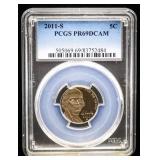 Graded SP69DCAM 2011S liberty nickel