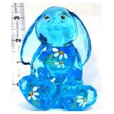 Fenton blue 4in lop ear bunny figure