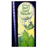 Metal Woodsy Owl Give A Hoot hot air ballon sign
