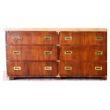 Vintage 6 drawer campaign dresser see photos