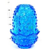 Fenton blue hobnail fairy lamp