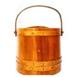 Vintage wood bucket w/ divider