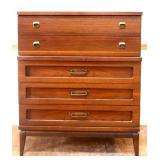 MCM Bassett 5 drawer tall chest