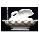 Westmoreland milk glass swan on nest