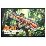 1/1000 troy oz AK47 gold piece on card