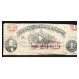 1862 CSA Virginia $1 note