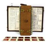 Vintage slide storage box with contents
