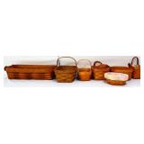 Lot of 7 baskets, inc Longaberger