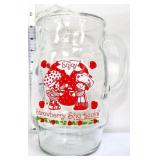 Vntg Strawberry Shortcake glass pitcher