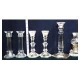 Clear glass estate lot, inc candleholders