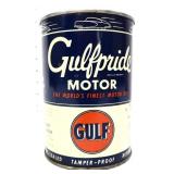 Vntg 1qt Gulf Pride Motor Oil can